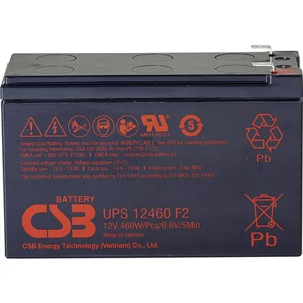 Akumulator CSB 12V 9Ah AGM, UPS12460F2, 460 W
