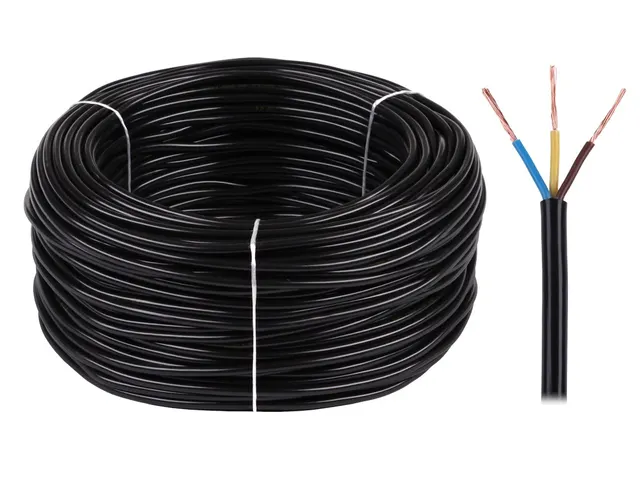 Kabel elektryczny OMY 3x1 5 300/300V czarny