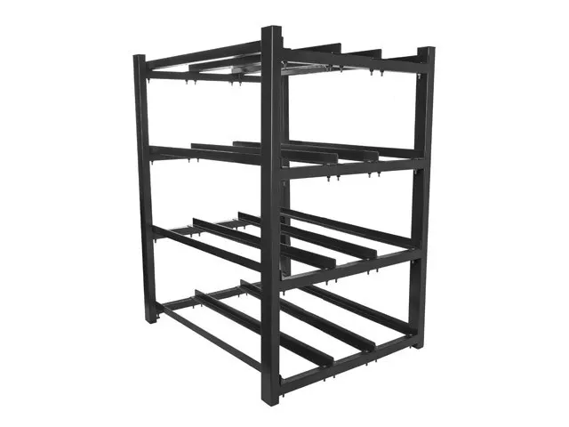 Regał na baterie do UPS Lanberg OR01-830650-304-BK 830x650 3 rzędy 4 poziomy 12 półek czarny