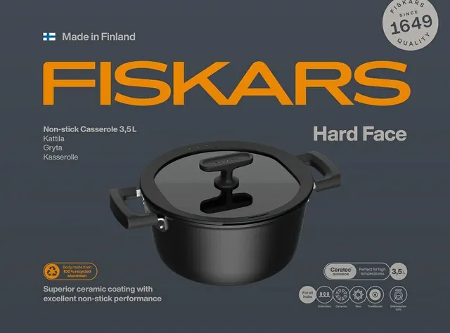 Garnek 3 5 L z powłoką nieprzywierającą i z pokrywką Hard Face