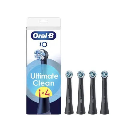 Końcówki do szczoteczki Braun iO RB CBF-4 Ultimate Clean Juodas 4ct antgaliai do dant-szczoteczki