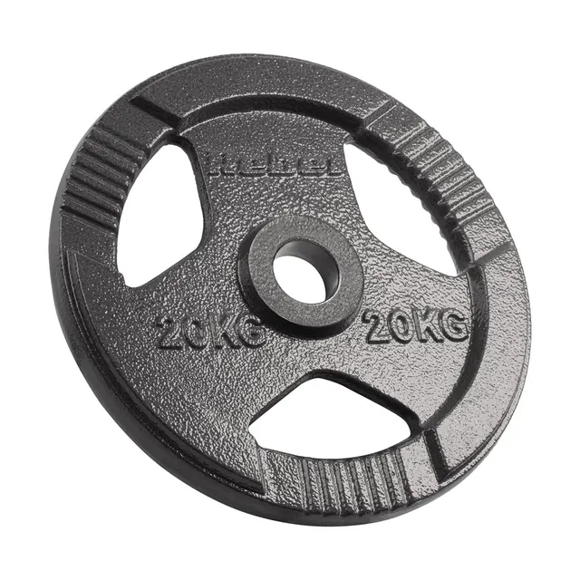 Obciążenie żeliwne olimpijskie 20kg otwór 51mm talerz z uchwytami REBEL ACTIVE