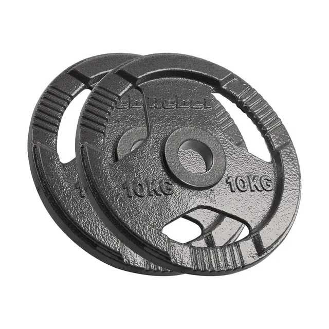 Obciążenie żeliwne olimpijskie zestaw 2x10kg otwór 51mm talerz z uchwytami REBEL ACTIVE