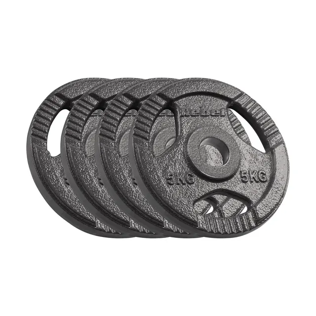 Obciążenie żeliwne olimpijskie zestaw 4x5kg otwór 51mm talerz z uchwytami REBEL ACTIVE