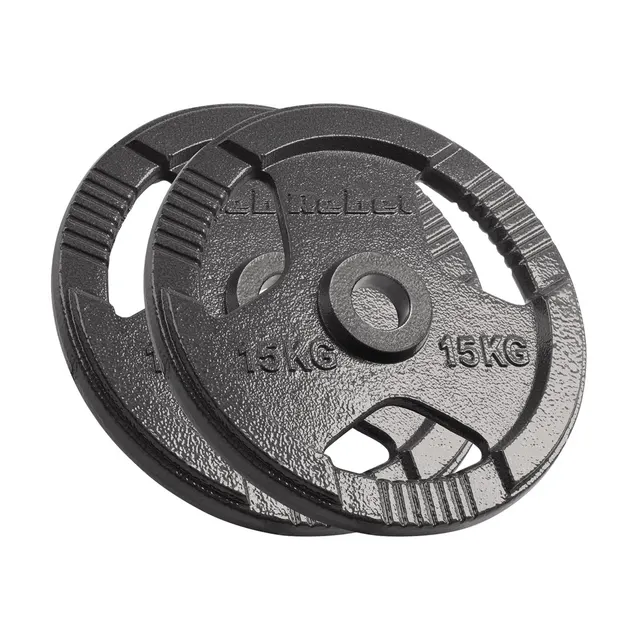 Obciążenie żeliwne olimpijskie zestaw 2x15kg otwór 51mm talerz z uchwytami REBEL ACTIVE