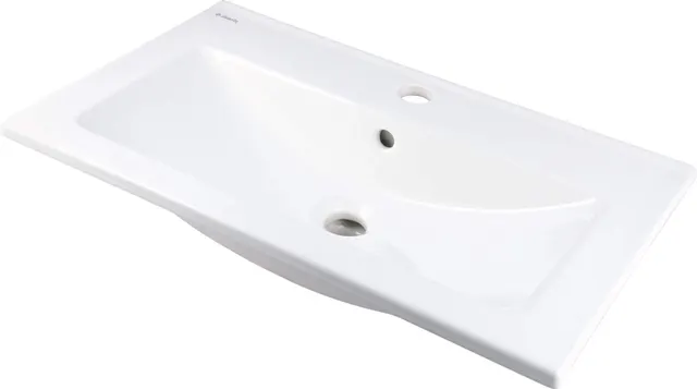 Umywalka ceramiczna wpuszczana z miejscem na baterię (CTU_636M)