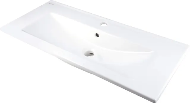 Umywalka ceramiczna wpuszczana z miejscem na baterię (CTU_638M)