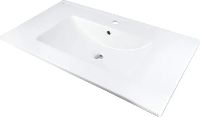 Umywalka ceramiczna wpuszczana z miejscem na baterię (CTU_648M)