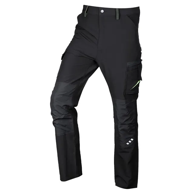 Spodnie robocze Mix&Match 4 way stretch czarno-zielone rozmiar L