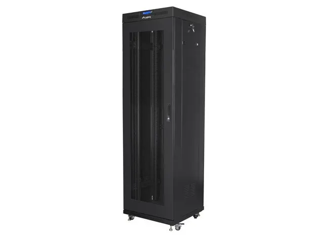 LANBERG SZAFA STOJĄCA RACK 19 42U 600X600 DRZWI PERFOROWANE LCD CZARNA (FLAT PACK) FF01-6642-23BL