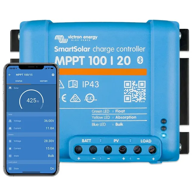 Solarny regulator ładowania Victron Energy SmartSolar MPPT 100/20 (up to 48V) Retail MPPT 48 V 20 A