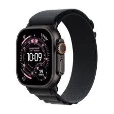 Apple Watch Ultra 3 GPS + Cellular 49mm Black Titanium Case with Black Alpine Loop - Medium