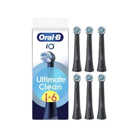 Oral-B Wymienne główki szczoteczki do zębów iO UltimateClean Głowy Dla dorosłych Liczba główek szczoteczki w zestawie: 6 Czarny
