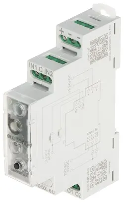 BLEBOX switchBox-D-DC-DIN - Podwójny bezpotencjałowy inteligentny przełącznik Wi-Fi 230V AC 30V DC