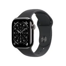 Apple Watch Series 11 GPS + Cellular 42mm Slate Titanium Case with Black Sport Band - M/L