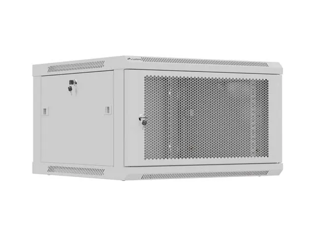 LANBERG SZAFA INSTALACYJNA RACK WISZĄCA 19 6U 600X600 SZARA DRZWI PERFOROWANE (FLAT PACK)