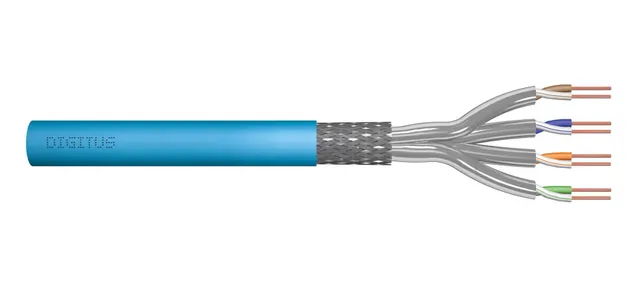 Kabel instalacyjny DIGITUS kat.6A S/FTP Eca AWG 23/1 LSOH 100m niebieski