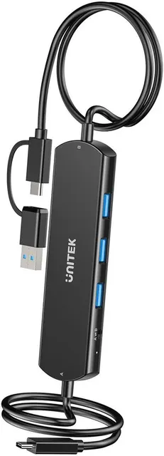 Unitek KVM Hub 10 Gbps – przełączanie między 2 hostami 3×USB-A