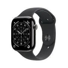 Apple Watch Series 11Â GPS + Cellular 46mmÂ Slate Titanium Case with Black Sport Band - M/L