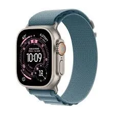 Apple Watch Ultra 3Â GPS + CellularÂ 49mmÂ Natural Titanium Case with Light Blue Alpine Loop - Small