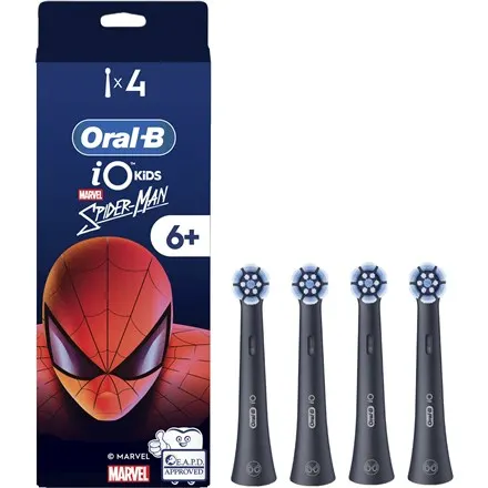 Oral-B, Replacement brush heads, iO kids Refills Spiderman, Heads, For kids, Number of brush heads included 4
