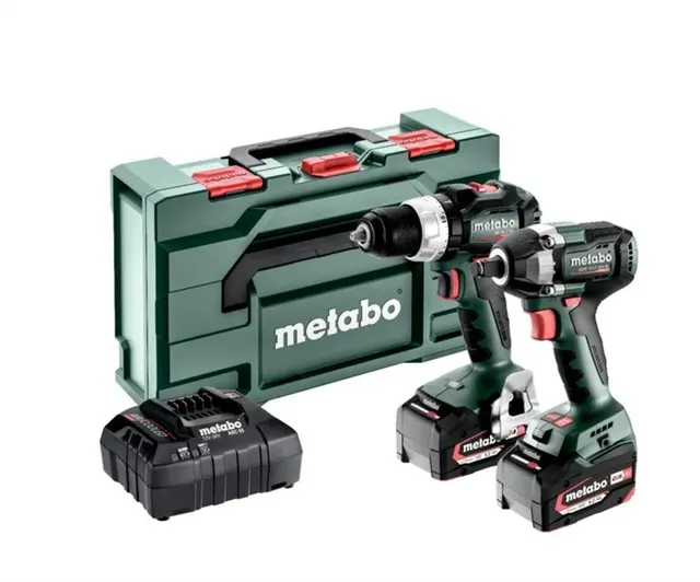 METABO ZESTAW COMBO 18V 2.6.5 18 V (BS 18 L BL + W 18 L BL 9-125 Quick) 1x2 0Ah 1x4 0Ah METABOX