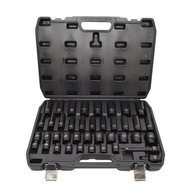 AWTOOLS ZESTAW NASADEK UDAROWYCH 1/2 40cz. KRÓTKIE I DŁUGIE BLACK LINE