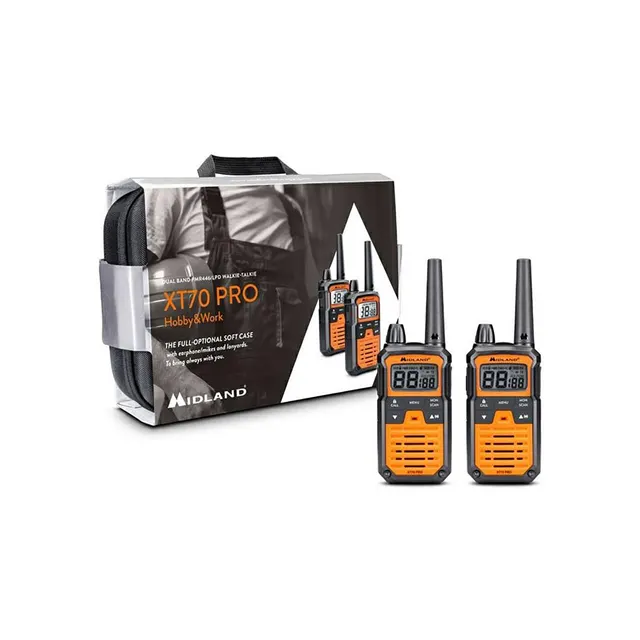 Radiotelefony ręczne PMR MIDLAND XT70 PRO walizka
