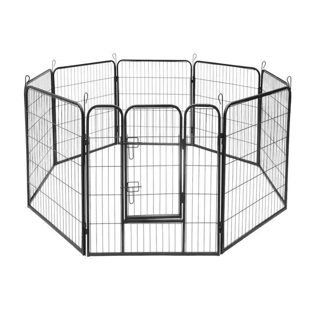 Modułowy kojec dla psa stalowa zagroda rozmiar XL 8 paneli 80x100 cm REBEL ANIMALS