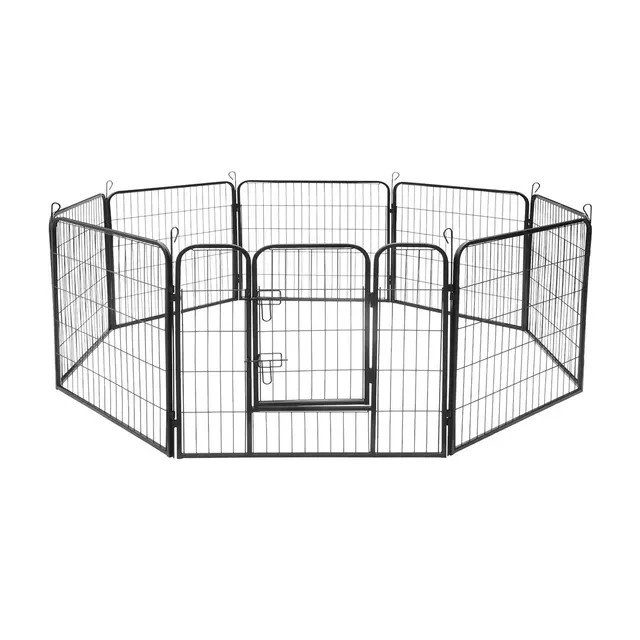 Modułowy kojec dla psa stalowa zagroda rozmiar S 8 paneli 80x60 cm REBEL ANIMALS