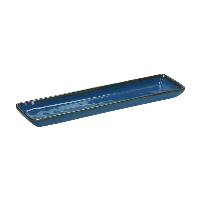 Zestaw 4 tac prostokątnych Concerto Blu Avio - Granatowy 32 x 8 cm