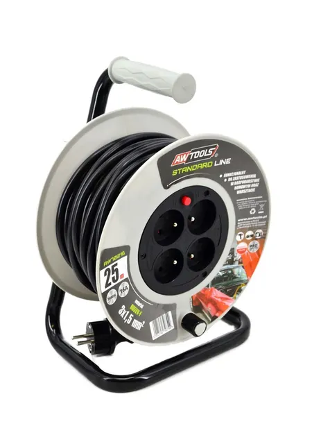 AWTOOLS PRZEDŁUŻACZ BĘBEN STANDARD 40m 3x1 5 mm 16A / 3680W