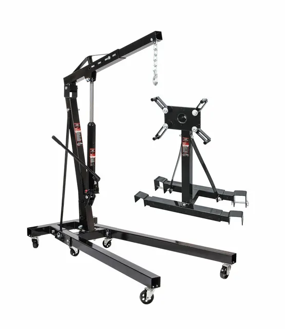 AWTOOLS ŻURAW WARSZTATOWY 2-TONOWY + WÓZEK MONTAŻOWY 900 kg