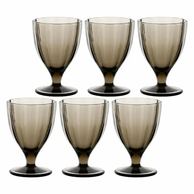 Zestaw 6 kieliszków Amami - Szary 300 ml