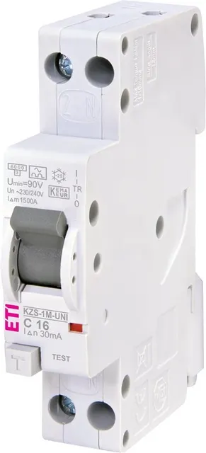 RELAY CURR LEAK 1P+N 16A 30MA KZS-1M-UNI