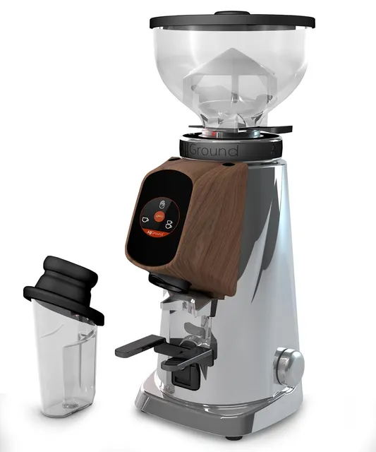 Fiorenzato AllGround Kaffeem?hle Chrom Matt Eichenholz 230V EU Dark-T Titan