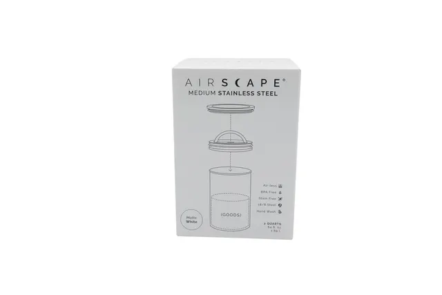 Pojemnik na kawę Airscape AS2007 500g hermetyczny próżniowy + worek bawełniany biały