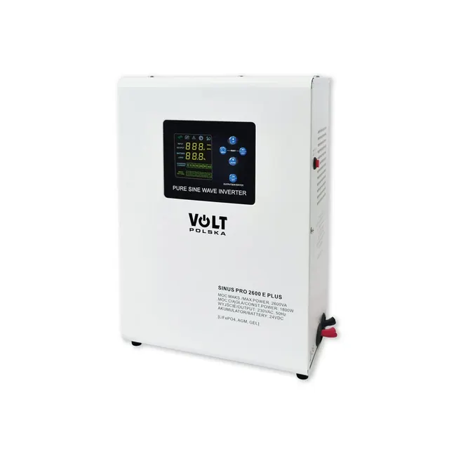Przetwornica VOLT POLSKA SINUSPRO 2600 E PLUS 24/230V (1800/2600W) [AGM GEL LiFePO4]