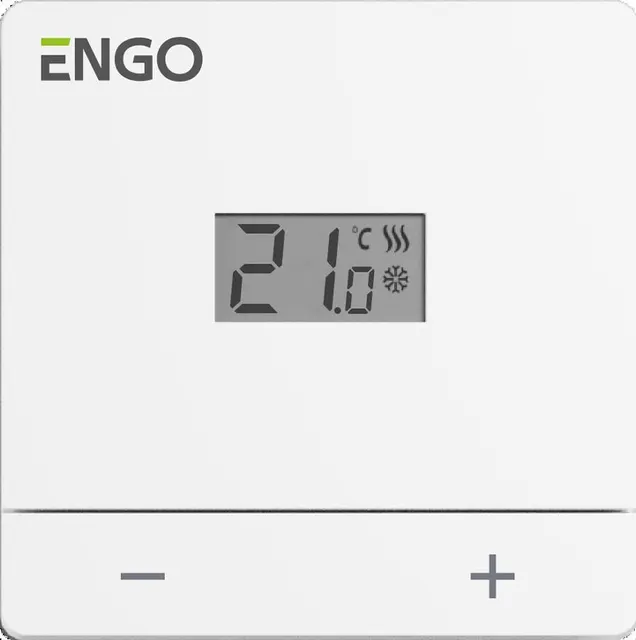 Regulator temperatury ENGO Controls EASY-BATW bateryjny biały dobowy natynkowy