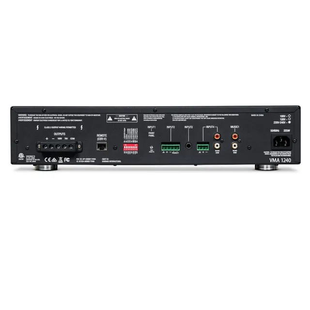 JBL VMA 1240 - Jednokanałowy wzmacniacz miksujący 5 x wejście 70V/100V odtwarzacz USB/Bluetooth