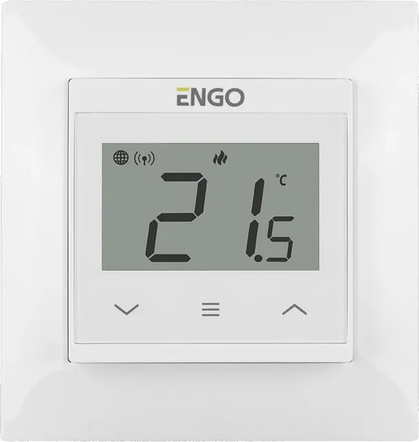 Regulator temperatury ENGO Controls E55-W do ramki 55x55 230V biały Internetowy Wi-Fi
