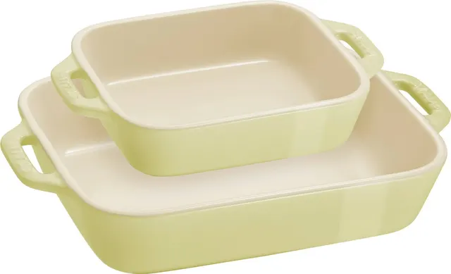 STAUB COOKING Zestaw 2 półmisków prostokątnych jasnozielony