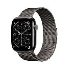 Apple Watch Series 11 GPS + Cellular 46mm Slate Titanium Case with Slate Milanese Loop - S/M