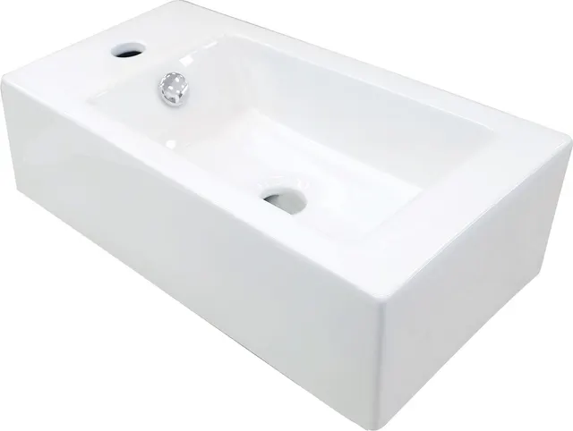 Umywalka ceramiczna nablatowa lewa