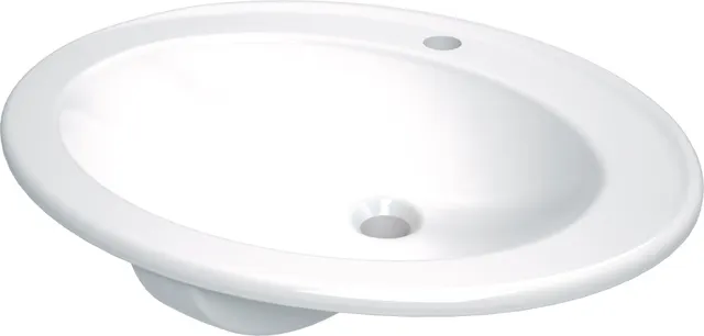 Umywalka ceramiczna wpuszczana z miejscem na baterię (CGR_6U6B)