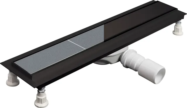 Odpływ liniowy podłogowy 50 cm - Odwracalny, 50 cm, czarny