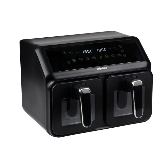 Air Fryer ALPINA 2x4l 2200w czarny