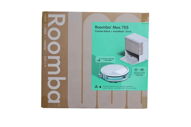 Robot odkurzająco-mopujący iROBOT ROOMBA® MAX 705 COMBO + STACJA DOKUJĄCA AUTOWASH Biały
