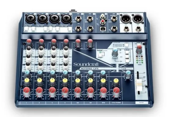 Analogowa konsoleta mikserska Soundcraft Notepad-12FX procesor efektów