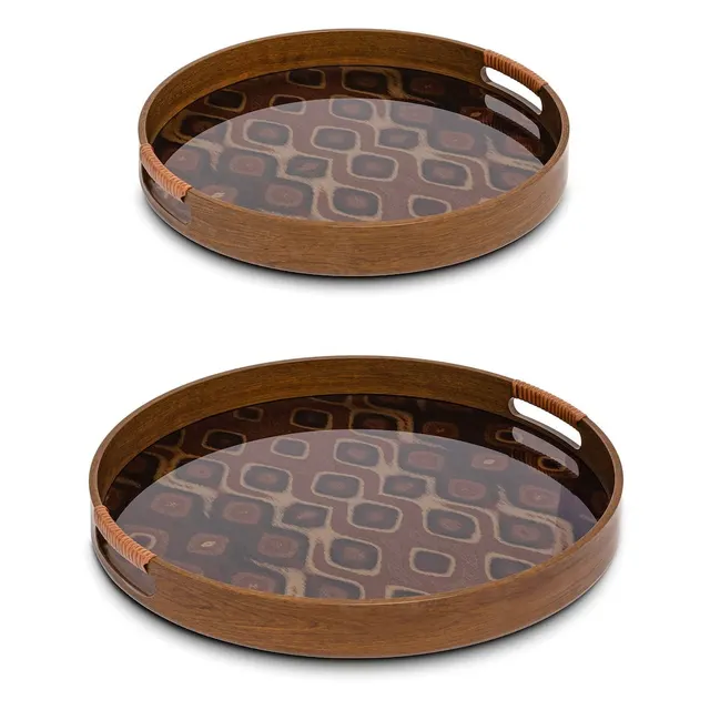 RITUALI DOMESTICI GALATEO Zestaw 2 okrągłych tac (U31345004P00)